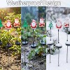 5 Star Super Deals Solar Swinging Christmas Lights – Flexible Stems, Tree Elf Santa Toppers, Solar Powered 3pc Garden Pathway Set - 3 of 4
