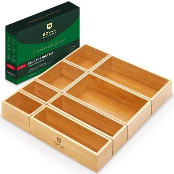 Royal Craft Wood Universal Bamboo Storage Box Set