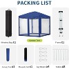 10x10ft Outdoor Pop Up Canopy Tent with Wheeled Carrying Bag, 4-Sided Removable Mosquito Net, Portable Folding Waterproof Shelter Gazebo - 3 of 4
