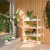 NicBex 4 Tiers Modular Bookcase Solid Wood Storage Unit Contemporary Home Decor Multi-Functional Display - 2 of 4