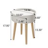 NicBex 14.96"Nightstand with Storage Drawers,Mid-Century End Table with Metal Handles for Bedroom,Living Room - 3 of 4