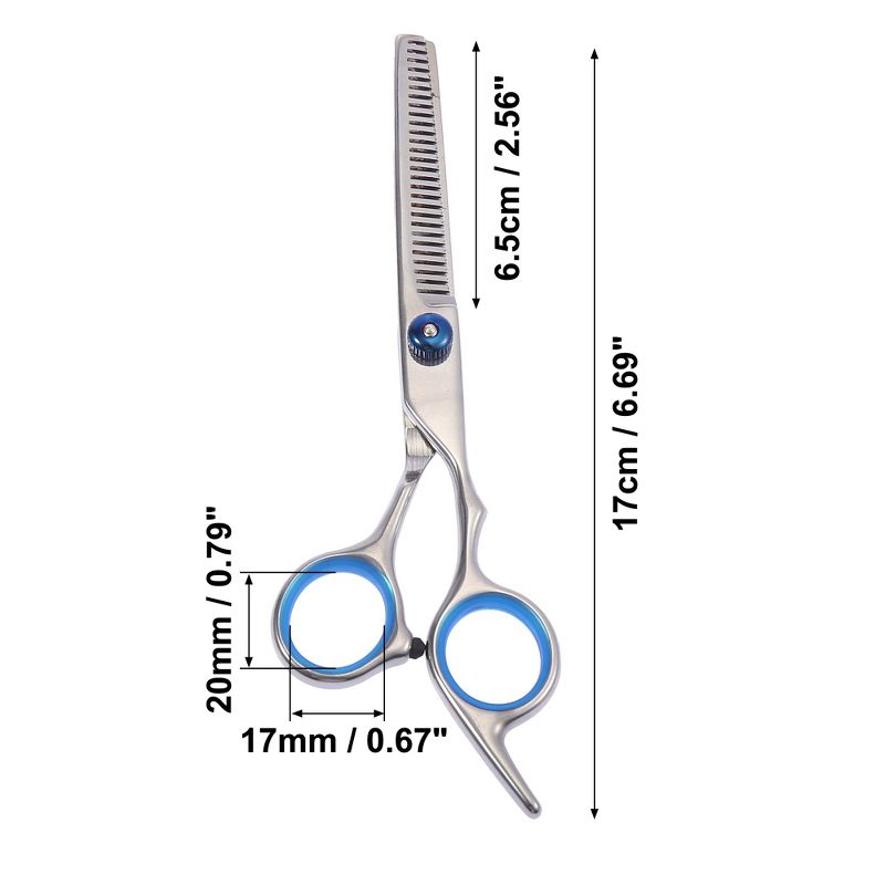 Unique Bargains Upgrade Thinning Scissors for Long Short Thick Hard Soft Hair for Men Women 6.69 Inch Length, 2 of 5