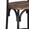 Sapphtopaz 1PC Retro Bar Stools with Metal Frame Wooden Seat Counter Height Bar Stools with Footrest&Backrest Dining Chairs for Kitchen Island - 4 of 4