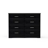 HDZNVF Modern Bedroom Chest of Drawers, Dresser with 8 Drawers, Clothes Organizer, Black - 4 of 4