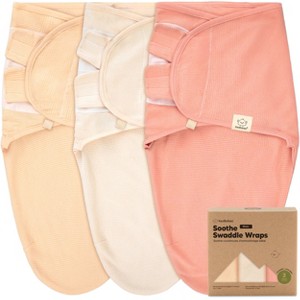 3pk Soothe Wren Swaddle Sleep Sacks, Organic Newborn Swaddles Wrap 0-3 Months, Soft Baby Wearable Blanket - 1 of 4