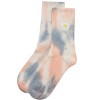 Memoi Women's Daisy Embroidered Tie Dye Ribbed Crew Socks - 3 of 4