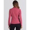 INSPIRE CHIC Women's Lapel Collar Button Front Long Sleeve Faux Suede Blazer - 3 of 4