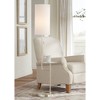 Possini Euro Design Piccolo Modern Floor Lamp with Tray Table 60 1/2" Tall Brushed Nickel White Cylinder Shade for Living Room Bedroom Office House - 2 of 4