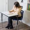 School Student Stack Chair - Luxurious and Comfortable Seat with Robust Riveted Frame - for Classrooms in Home Learning or Office - Packk of 4 Chairs - 2 of 4