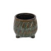 Cheung's Astrona Raised Round Dual Band Diagonal Patterned Ceramic Pot- Small - Dark Copper - 3 of 3