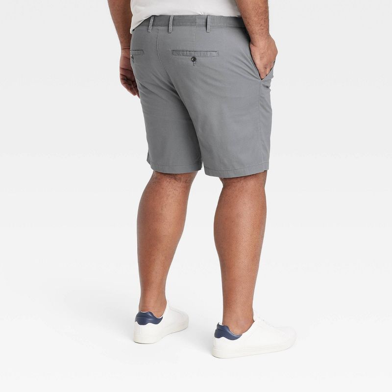 Men's Every Wear 9" Flat Front Chino Shorts - Goodfellow & Co™ Thundering Gray, 3 of 5