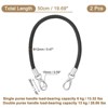 Unique Bargains PU Leather Braided Replacement Metal Buckles Purse Strap 2 Pcs - 2 of 4