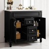 Mshliw 36 Inch Bathroom Vanity with Sink, Modern Freestanding Storage Cabinet with 2 Soft Closing Doors and 2 Drawers, Single Sink Bath Vanity(Gray) - 2 of 4