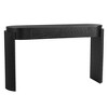 Modern Narrow Console Table with Drawers,Oval Entryway Accent Table with Woodgrain Finish for Hallway,Living Room,or Behind Sofa–The Pop Home - 4 of 4