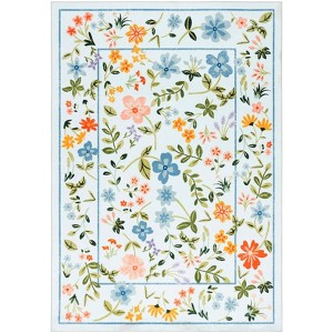 Martha Stewart Floral MSRW190  Machine Washable Skid-Resistant Power Loomed Indoor Rugs - Remove - 1 of 4