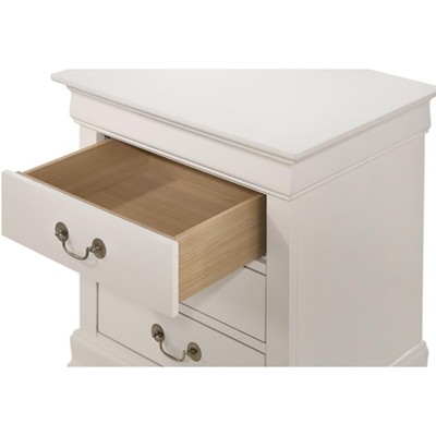 Louis Philippe III White Nightstand