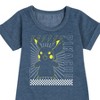 Girls' - Pokémon - Pikachu Checkered Graphic Short Sleeve Fleece Dress - 2 of 4
