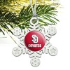South Dakota Secondary Logo Metal Snowflake Christmas Tree Holiday Ornament - 2 of 3