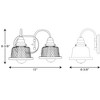 Progress Lighting Tilley 2-Light Bath & Vanity in Brushed Nickel with Metal Mesh Shades - 4 of 4