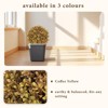 poetree 24" Fake Boxwood Plant – Seasonal Artificial Topiary Ball Tree with Ground Spike 2-Peck for Indoor & Outdoor Décor - 3 of 4