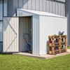 Mlmh & Kngwa 77.9"H Heavy-Duty Metal Outdoor Garden & Bike Shed - 3 of 4