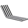 PAGED 2-Piece Polyester Patio Chaise Lounge Cushion Replacement Patio,Patio Cushion with High Resilience Sponge for Pool,Deck,Black+White - 2 of 4