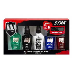 Bod Man 5 Piece Men's Body Spray Gift Set (1.8 oz each) Collection of Fragrances Includes Classics and New Favorites - Cologne/Perfume Gift for Men - 1 of 3