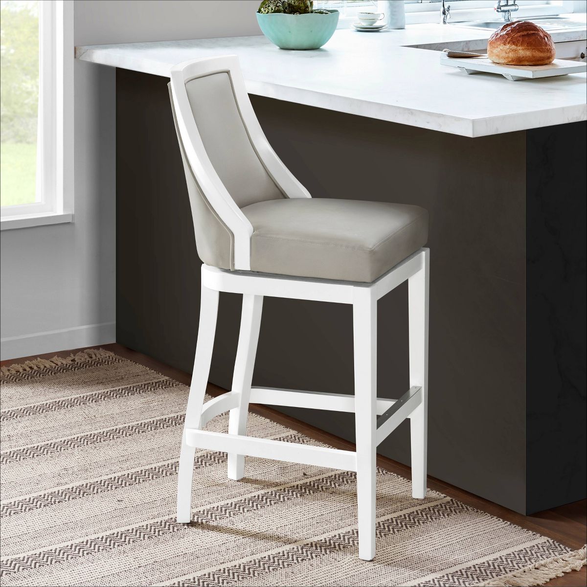 Ellie Bar Height Stool with Back - Alaterre Furniture - thumbnail 2