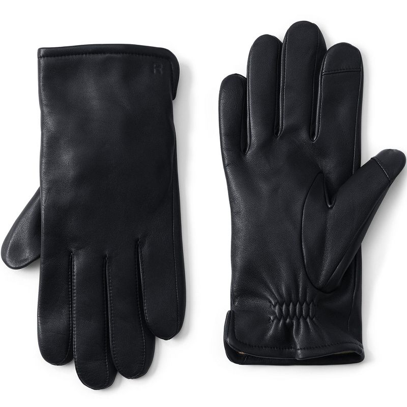 Lands' End Lands' End Men's Cashmere Lined EZ Touch Leather Glove, 1 of 3