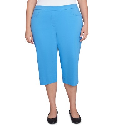 Alfred Dunner Womens Plus-Size Flat Front Allure Classic Clamdigger Pant