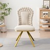 KIGFTSOD Set of 2 Velvet Dining Chairs - Gold Metal Legs, 360° Swivel, Upholstered Accent Chairs for Living, Dining & Kitchen - 3 of 4