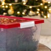 IRIS USA 12 Qt. Plastic Holiday Storage Bins Containers with Lids, Clear - 4 Pack - 4 of 4