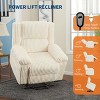 Power Lift Recliner Chair with Heat & Massage, Electric Soft-Padded Lift Recliner for Elderly with Side Pockets - 3 of 4