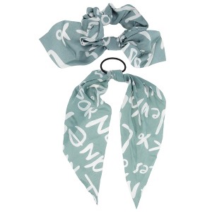 Unique Bargains Triangle Ribbon Letter Hair Elastic Band 2Pcs - 1 of 4