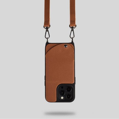 Noémie Apple iPhone 13 Pro Wallet & Crossbody Strap Case - Tan/Black