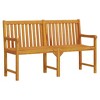 Garden Bench Natural Brown Solid Acacia Wood Large Durable - 2 of 4