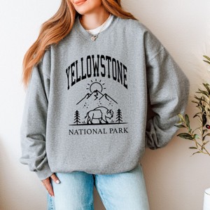 Simply Sage Market Yellowstone National Park Mountain Sweatshirt - 1 of 4