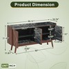 UbMelt 55.11"SideBoard Cabinet,Modern Sideboard Buffet Cabinet with 4 Doors and Wood Legs for Living Room,Kitchen,Dinning Room - 3 of 4