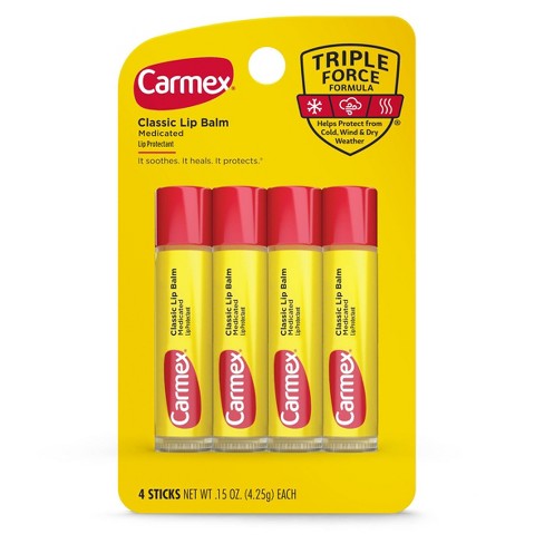 Carmex Classic Lip Balm Medicated Stick - 4pk/0.60oz - image 1 of 4