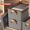Racxily 3 Pack Fabric Storage Bins with Lids, Wardrobe Storage Organiser, Stackable Storage Bin, Foldable Storage Baskets with Handle - 3 of 4