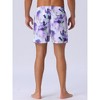 INSPIRE CHIC Men's Casual Vocation Drawstring Elastic Waist Tie Dye Hawaiian Board Shorts - 3 of 4