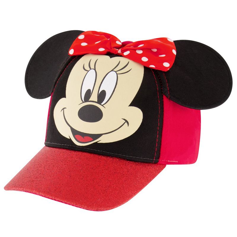 Disney Girls Minnie Mouse Glitter Baseball Cap, 1 of 7