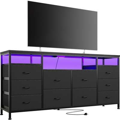 Homhougo TV Stand for TVs up to 75" Black