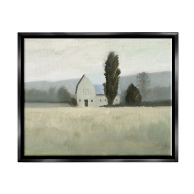 Stupell Industries Farmside Landscape White Barn Green Meadow