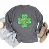 Simply Sage Market Women's Four Leaf Clover Watercolor Long Sleeve Garment Dyed Tee - 3 of 4