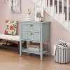 NicBex Modern American Farmhouse End Table with 2 Drawers & Bottom Shelf,Rustic Side Table,Console Table for Bedroom,Living Room - 2 of 4