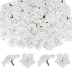 Unique Bargains Silk Rose Artificial Flower Heads Bouquet Decor - 1 of 4