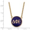 Black Bow Jewelry 14k Yellow Gold Plated Sterling Silver Delta Phi Epsilon Greek Life Necklace 18 Inch - 3 of 4
