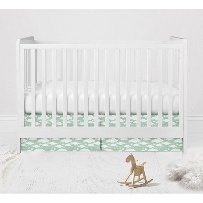 Bacati - Clouds in the City Mint/ Clouds Crib/Toddler Bed Skirt
