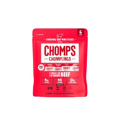 Chomps Chomplings Original Beef Mini Sticks - 3oz/6ct